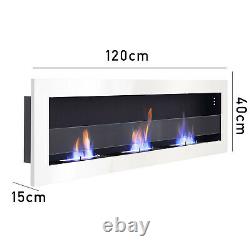 Inset Recessed or Wall Mounted Bio Ethanol Fireplace Biofire Fire 120 140 x 40cm