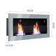 Inset/wall Mounted Anthracite Bio Ethanol Fireplace Bio Fire Fire With Glass Gr