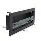 Inset/wall Mounted Anthracite Bio Ethanol Fireplace Bio Fire Fire With Glass Gr