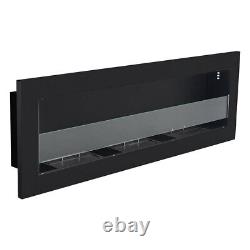 Inset/Wall Mounted Bio Ethanol Bioethanol Fireplace Biofire Fire With GLASS