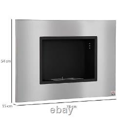 Inset/Wall Mounted Bio Ethanol Fireplace Biofire Fire 1.5L Tank 3h Burning Time