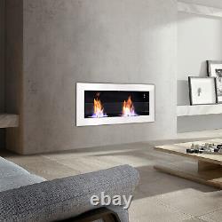Inset/Wall Mounted Bio Ethanol Fireplace Biofire Fire 900 1200 1400mm With Glass