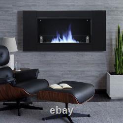 Inset/Wall Mounted Bio Ethanol Fireplace Biofire Fire Burner 1100 x 540 withGLASS