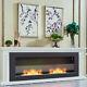 Inset/wall Mounted Bio Ethanol Fireplace Biofire Fire Fuel Burner With Thick Glass