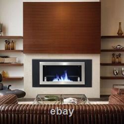 Inset /Wall Mounted Bio Fire Fireplace Ethanol Flame Biofire 1100x540 with Glass