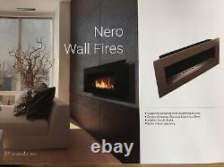 J Day 10034 Icon Nero 1450 Bioethanol Burner Wall Mounted Fireplace Sr1