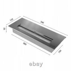 KRATKI Bio Ethanol Fireplace 1100x650 cm wall fitted with panoramic fire view