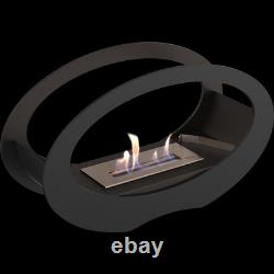 KRATKI ECHO Ethanol Fireplace, Freestanding Real-Fire Fireplace, 15 cm Flames