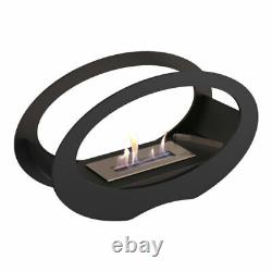 KRATKI ECHO Ethanol Fireplace, Freestanding Real-Fire Fireplace, 15 cm Flames