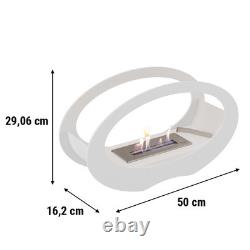 KRATKI ECHO WHITE Ethanol Fireplace, Freestanding Real-Fire Fireplace