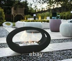 Kratki Bio Ethanol Bioethanol Fireplace B2C Echo Black Eco Product + Stones