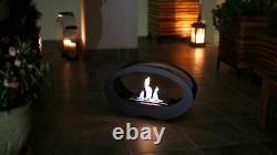 Kratki Bio Ethanol Bioethanol Fireplace B2C Echo Black Eco Product + Stones