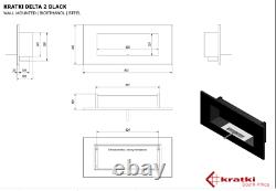 Kratki Delta 2 Bio Ethanol Wall mount Fire