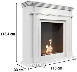 Kratki Legionis Biofireplace Ethanol Fireplace Decorative Modern White