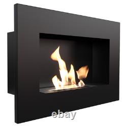 Kratki Wall mounted fireplace DELTA black TÜV