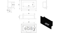 Kratki Wall mounted fireplace GOLF VERTICAL TÜV