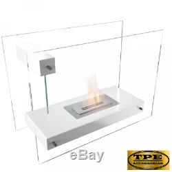 LINATE black or white- Free Standing Bio-Ethanol Bio Fireplace TUV Certified