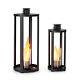 Lantern Fireplace Bio Ethanol Garden Patio Space Heater Burner Home 0.3 L Black