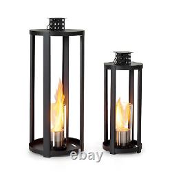 Lantern Fireplace Bio Ethanol Garden Patio Space Heater Burner Home 0.3 L Black