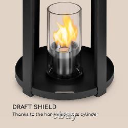 Lantern Fireplace Bio Ethanol Garden Patio Space Heater Burner Home 0.3 L Black