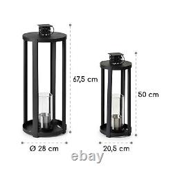 Lantern Fireplace Bio Ethanol Garden Patio Space Heater Burner Home 0.3 L Black