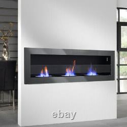 Large Bio Ethanol Fireplace Insert Wall Mount Alcohol ECO Heater Indoor Fire Pit