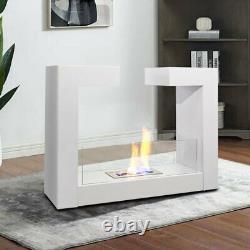Large Bio Ethanol Fireplace Stainless Steel Modern Floor Fire Burner Home Heater