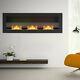 Large Glass Bio Ethanol Fireplace Biofire Fire Mounted On The Wall Or Recessed