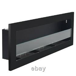 Large Glass Bio Ethanol Fireplace Biofire Fire Mounted On the Wall or Recessed