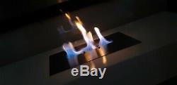 Large Premium Contemporary Bio-ethanol Fire Glass Surround Double Side Burner