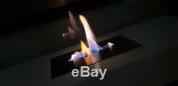 Large Premium Contemporary Bio-ethanol Fire Glass Surround Double Side Burner