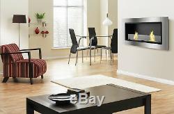 Lata with Front Glass Ignis Recessed Ventless Bio Ethanol Fireplace