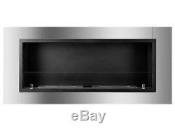 Lata with Front Glass Ignis Recessed Ventless Bio Ethanol Fireplace