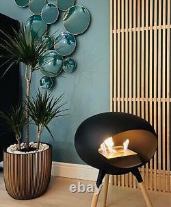 Le Feu Ground Low Bio Ethanol Fireplace in Black