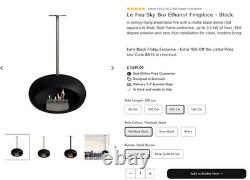 Le Feu Sky Bio Ethanol Fireplace With Ceiling Fixing Ploe