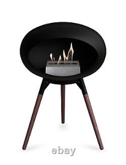 Le Feu bio fireplace 45cm Smoked Oak Legs with Black base. Brand new and unused