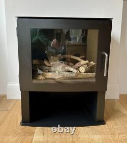 Ledbury Bio Ethanol Stove 3kW + Luxury Log Set No Flue needed Minimal Use