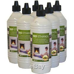 Malvern Fireplace Bio-ethanol Real Flame Imagin Fires with 6 X 1l Bottle Of Fuel
