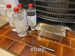 Mini Burner Bioethanol Insert CONTAINER + 4 Bottles Bio Ethanol