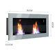 Modern 35/50/55 Inch Insert/ Wall Mounted Bio Ethanol Fireplace Inset Fire Glass