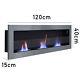 Modern Wall Mounted/inset Bio Ethanol Fireplace Glass Biofire Fire Burner Heater