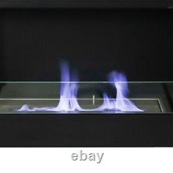 Mounted on the Wall Bio Ethanol Fireplace Insert Biofire Fire 1100mm Glass Panel