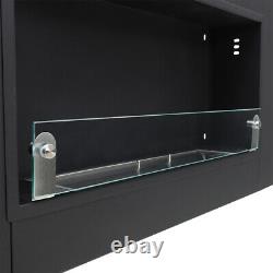Mounted on the Wall Bio Ethanol Fireplace Insert Biofire Fire 1100mm Glass Panel
