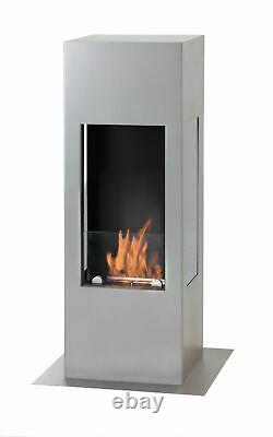 Muenkel design prism fire Bioethanolkamin 3-seitige Sicht weiß (warm)