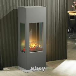 Muenkel design prism fire Bioethanolkamin 3-seitige Sicht weiß (warm)