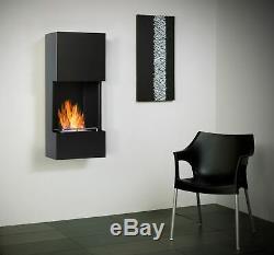 Muenkel design wall flip Bio-Ethanol Wandkamin Schwarz