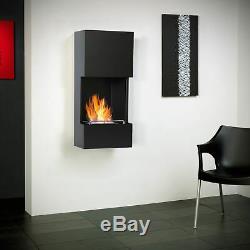 Muenkel design wall flip Bio-Ethanol Wandkamin Schwarz