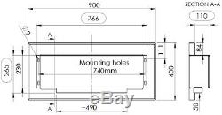 NEW Bio ethanol fire fireplace 900 x 400 + glass + gifts