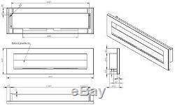 NEW LOOOONG Bio Ethanol Fire Biofire Fireplace 1400 x 420