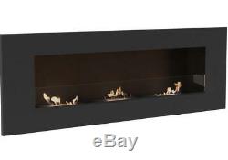 NEW PREMIUM Bio Ethanol Fire Biofire Fireplace 1200 x 400 BLACK FRIDAY SALE